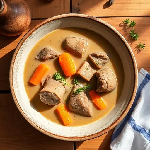 Blanquette de veau vue du dessus