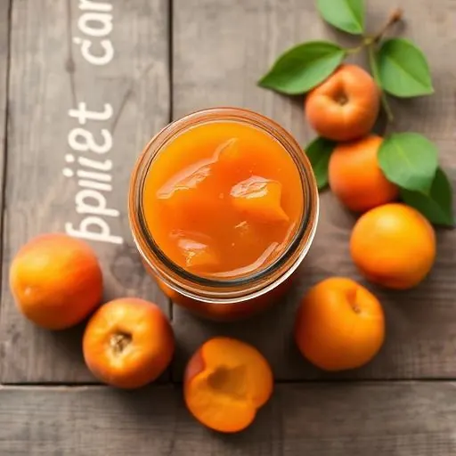 Confiture d'abricots vue du dessus