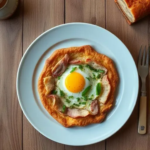 Galette de sarrasin complète vue du dessus