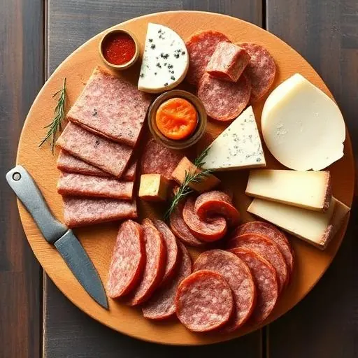 Planche apéro terroir vue du dessus